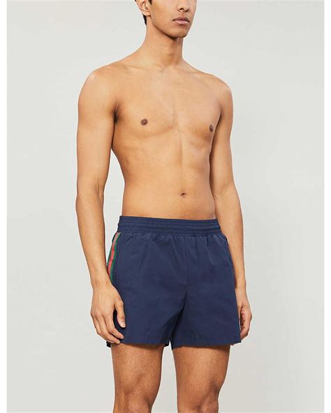 gucci swim trunks blue|cheap gucci swim trunks.